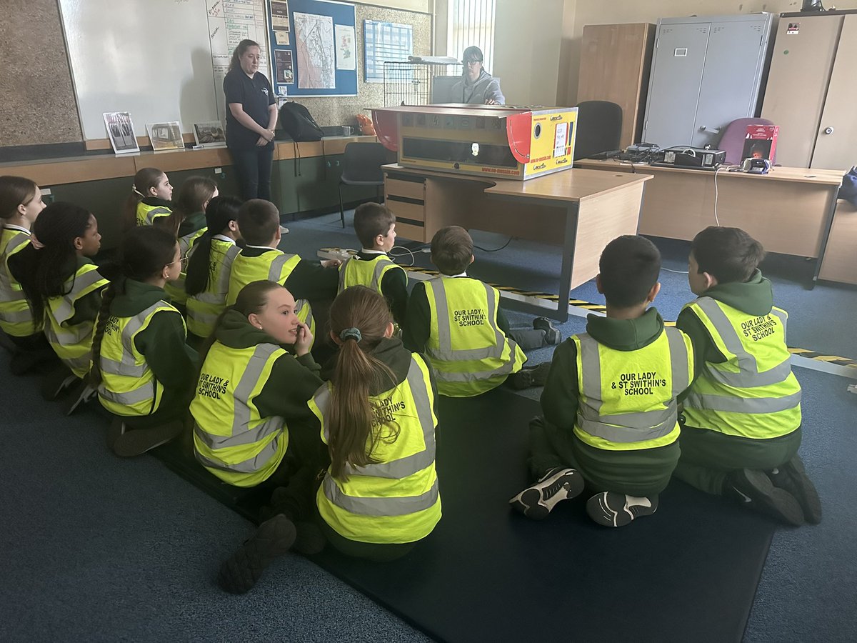 Year 6 Crucial Crew workshop. 
Crucial Crew is an innovative and interactive way of delivering personal and safety education messages to Year 6 children. Their aim is to encourage good citizenship and reduce accidents and crime.