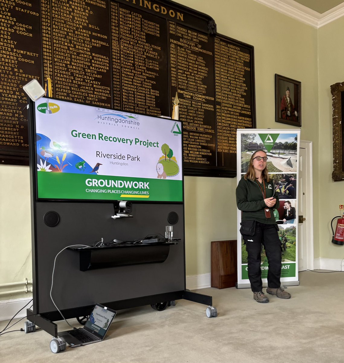 Today I got to represent HM the Kings  <a href="/Lord_Lt_Cambs/">Julie Spence, Lord Lieutenant Cambridgeshire</a>. Attending Ground Work, Green recovery event, where I handed out certificates to participants who spent 8 weeks working incredibly hard to maintain &amp; improve green spaces in Cambridgeshire. Thank you for all of your hard work!