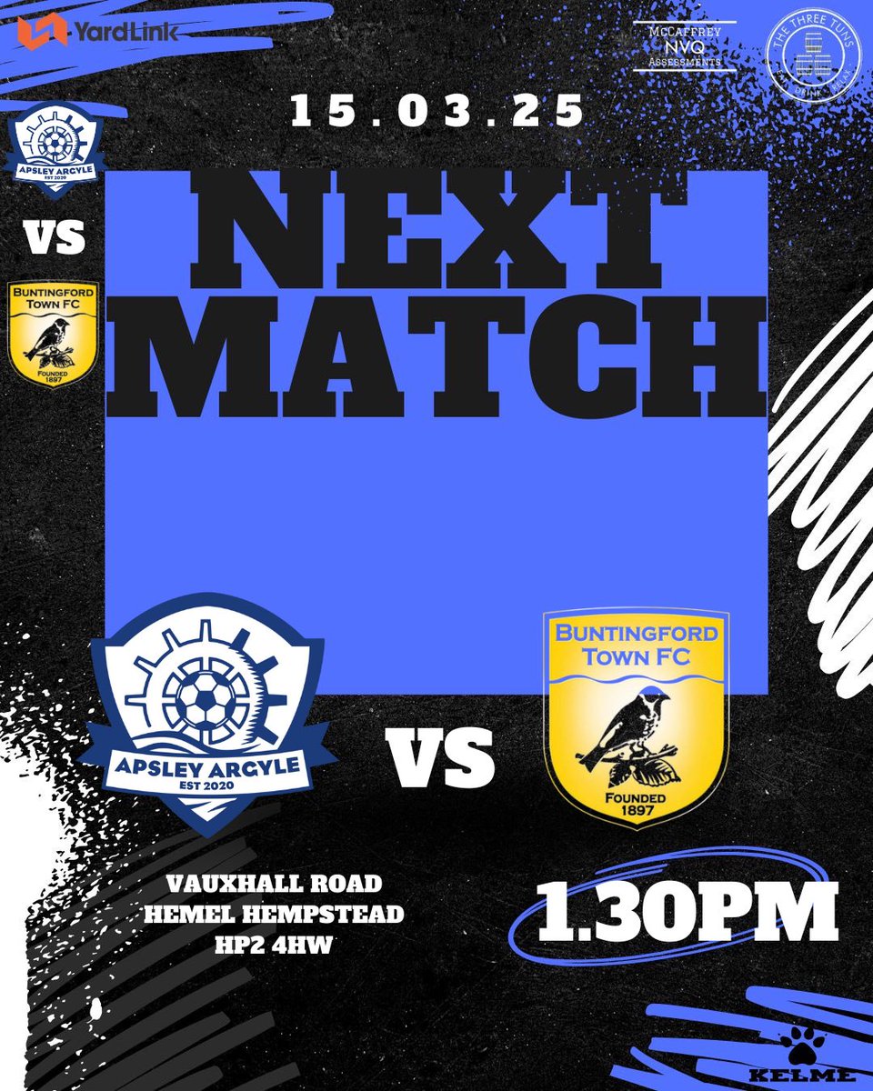 ApsleyFC's tweet image. 🔵⚽️ NEXT MATCH ⚽️🔵

Another massive game on Saturday, hoping to make it 3 wins out of 3!

#UptheArgyle