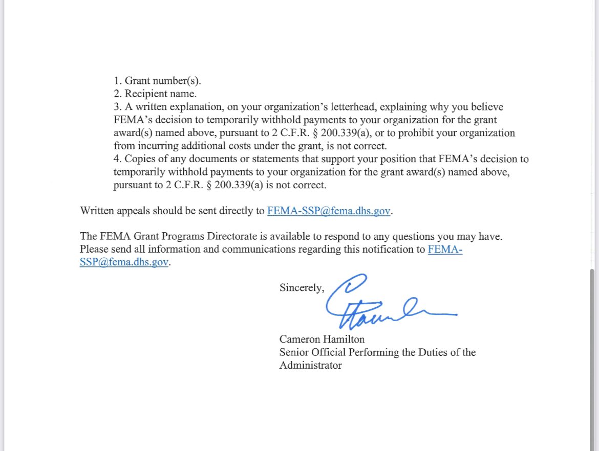 Garret Lewis (@garretlewis) on Twitter photo DHS and FEMA are refusing to pay <a href="/pimacountyaz/">Pima County</a> more than $51M in grant money because the govt believes Pima County broke the law by harboring, aiding, abetting and transporting illegals! Maricopa County, Yuma County and a Maricopa County NGO received the same letter. DHS and FEMA are refusing to pay <a href="/pimacountyaz/">Pima County</a> more than $51M in grant money because the govt believes Pima County broke the law by harboring, aiding, abetting and transporting illegals! Maricopa County, Yuma County and a Maricopa County NGO received the same letter.