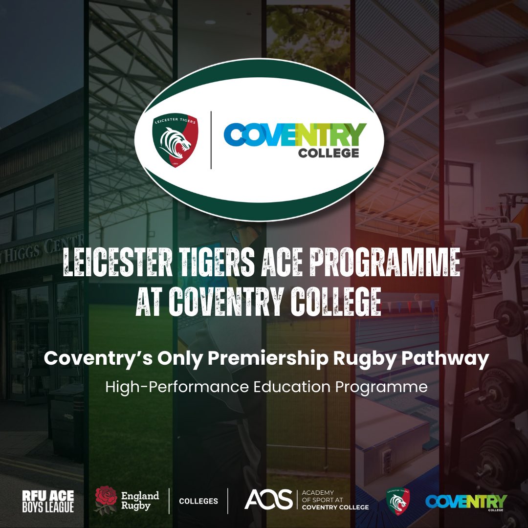 Leicester Tigers ACE Programme at Cov College (@covcollegerugby) on Twitter photo Our HOME is Your HOME…Coventry’s Only Premiership Rugby Playing Pathway
All in one location at the high performance Alan Higgs Centre
To apply for the full time <a href="/LeicesterTigers/">Leicester Tigers</a> ACE Programme <a href="/coventrycollege/">Coventry College</a> for Sept 2025 start - email academyofsport@coventrycollege.ac.uk Our HOME is Your HOME…Coventry’s Only Premiership Rugby Playing Pathway
All in one location at the high performance Alan Higgs Centre
To apply for the full time <a href="/LeicesterTigers/">Leicester Tigers</a> ACE Programme <a href="/coventrycollege/">Coventry College</a> for Sept 2025 start - email academyofsport@coventrycollege.ac.uk