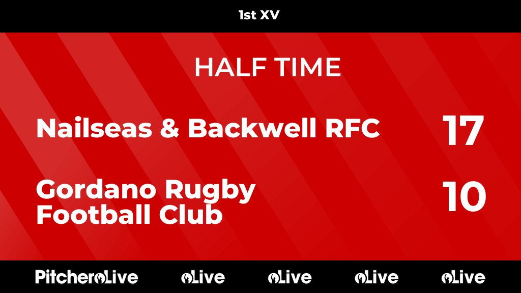 HALF TIME: Nailseas &amp; Backwell RFC 17 - 10 Gordano Rugby Football Club
#NAIGOR #Pitchero
gordanorfc.co.uk/teams/2692/mat…