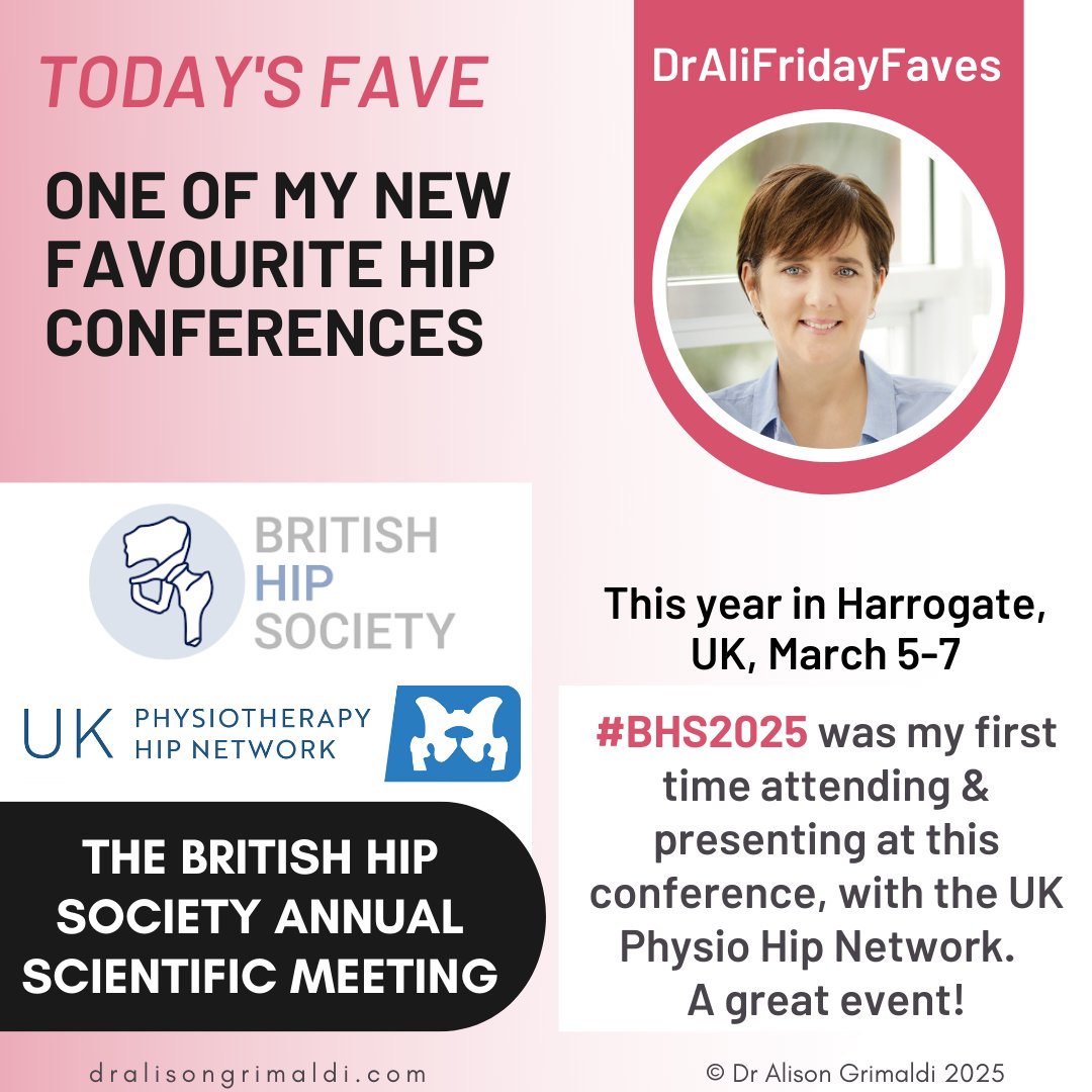 Dr Alison Grimaldi (@alisongrimaldi) on Twitter photo #DrAliFridayFaves Today's Fave is one of my new favourite hip conferences #BHS2025 . My first time but what a great event! Fabulous to present with the <a href="/ukhipnetwork/">UK Hip Physio Network</a> physios <a href="/HipLucie/">Lucie Gosling</a> <a href="/KatieMonnington/">Katie Monnington</a> <a href="/medxevents/">Jai Mistry</a> #hiplearning #collaboration #DrAliFridayFaves Today's Fave is one of my new favourite hip conferences #BHS2025 . My first time but what a great event! Fabulous to present with the <a href="/ukhipnetwork/">UK Hip Physio Network</a> physios <a href="/HipLucie/">Lucie Gosling</a> <a href="/KatieMonnington/">Katie Monnington</a> <a href="/medxevents/">Jai Mistry</a> #hiplearning #collaboration