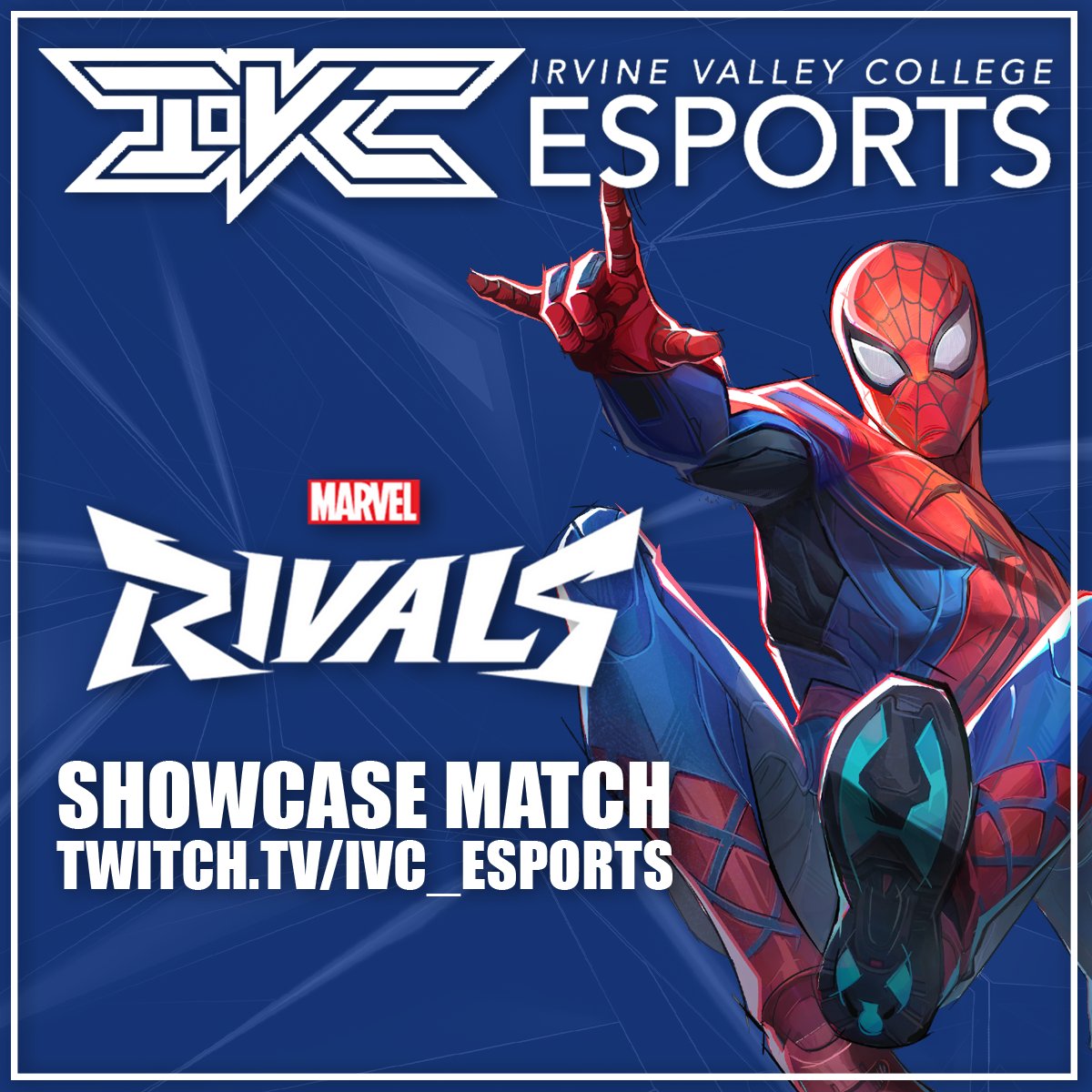 We have a special in-house showcase match on Marvel Rivals tonight with our IVC Esports athletes! 

Some special announcements are also going live during the stream, so tune in~

⏰ 7 PM PT
📺 twitch.tv/ivc_esports