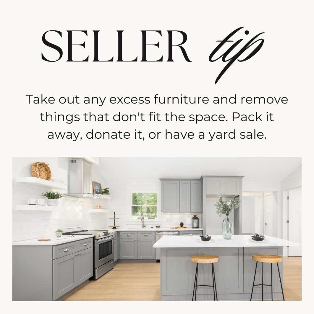 CooperPhelps3's tweet image. When potential buyers walk into the house, they don't want to feel overwhelmed with clutter, so make sure to do all the cleaning and decluttering before the first showing. It will make a world of a difference!

#homesellingtip #cleananddeclutter #testhashtag onehashtag twohashtag