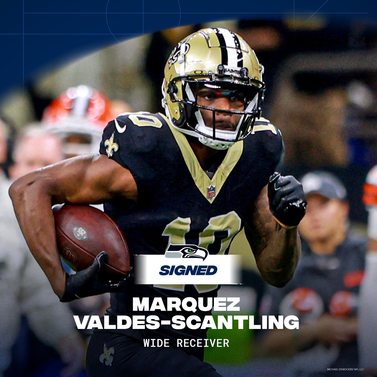 NFLカード Marquez Valdes-Scantling サイン2枚セット Marquez Valdes-Scantling is signing with the #Seahawks on a