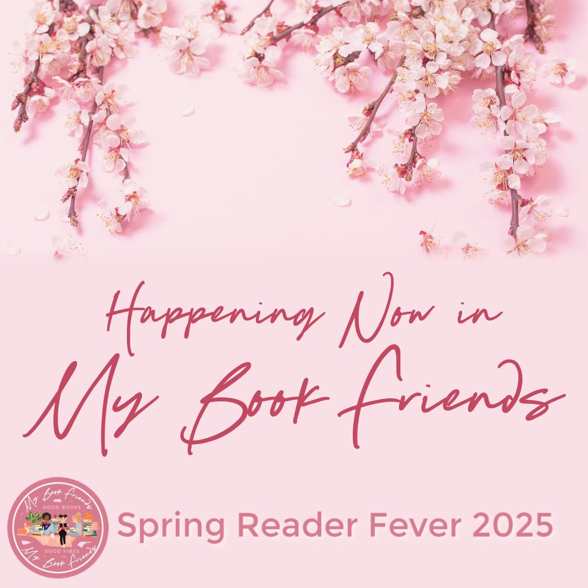 Get ready to catch the Spring Reader Fever with MY BOOK FRIENDS annual event that is happening today! #mbfspringreaderfever25  
See you there! 
facebook.com/groups/1074686…

#bookgiveaway #bookgiveawayalert #freebooksarethebestbooks #booktok