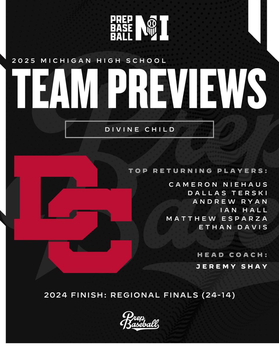 Prep Baseball Michigan (@prepbaseballmi) on Twitter photo ๐๐๐๐ ๐๐ฉ๐ซ๐ข๐ง๐ ๐๐๐๐ฆ ๐๐ซ๐๐ฏ๐ข๐๐ฐ: ๐๐ข๐ฏ๐ข๐ง๐ ๐๐ก๐ข๐ฅ๐
<a href="/DCFalconBase/">Divine Child Baseball</a> have high expectations entering the spring bringing 6 starters back including a strong core of arms on the mound
๐ฐ: loom.ly/S7tjRF8 ๐๐๐๐ ๐๐ฉ๐ซ๐ข๐ง๐ ๐๐๐๐ฆ ๐๐ซ๐๐ฏ๐ข๐๐ฐ: ๐๐ข๐ฏ๐ข๐ง๐ ๐๐ก๐ข๐ฅ๐
<a href="/DCFalconBase/">Divine Child Baseball</a> have high expectations entering the spring bringing 6 starters back including a strong core of arms on the mound
๐ฐ: loom.ly/S7tjRF8