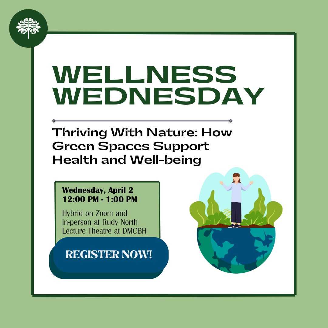 Join us next month for a hybrid Wellness Wednesday talk, where Dr. Ingrid Jarvis will explore how urban green spaces – like parks, gardens, and trees – support human health and well-being, with a focus on aging. See you there!

RSVP: bcbrainwellness.ca/events/wellnes…