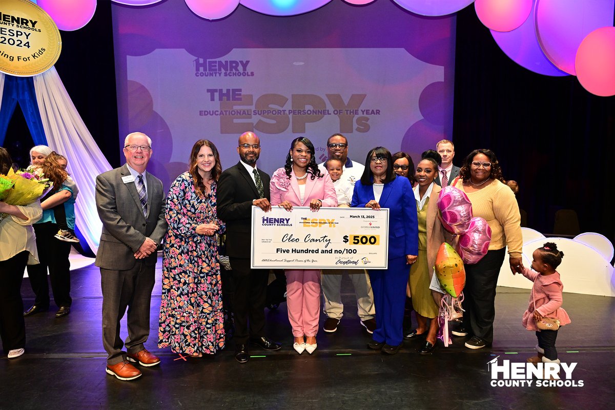 Henry County Schools (@henrycountyboe) on Twitter photo Congratulations to <a href="/PGE_HCS/">Pleasant Grove ES</a> Mental Health and Wellness Facilitator Cleo Canty, our 2024 Educational Support Person of the Year! Today, we had the honor of celebrating the dedicated professionals who keep our schools running smoothly and support student achievement every day. Congratulations to <a href="/PGE_HCS/">Pleasant Grove ES</a> Mental Health and Wellness Facilitator Cleo Canty, our 2024 Educational Support Person of the Year! Today, we had the honor of celebrating the dedicated professionals who keep our schools running smoothly and support student achievement every day.