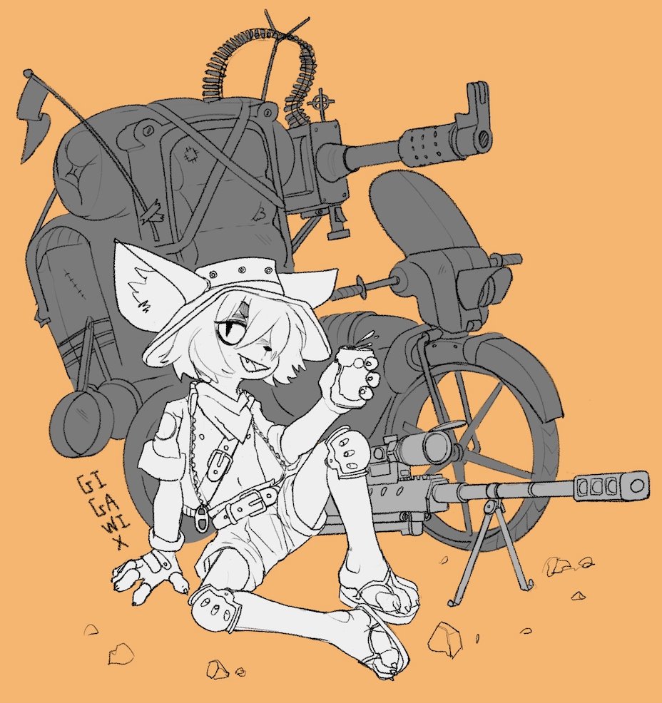 I love drawing little guys and their vehicles