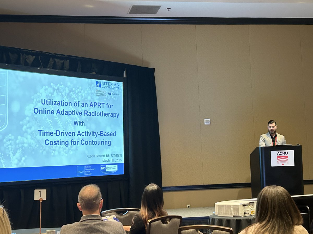 ACRO SEALs (@acroseals) on Twitter photo Final speaker in our SEALs adaptive and AI program- Robbie Beckert from
Wash U is speaking about “Utilization of an APRR for Online Adaptive Radiotherapy”. We appreciate the knowledge sharing from the adaptive therapy speakers! #ACRO2025 <a href="/ACRORadOnc/">ACRO - American College of Radiation Oncology</a> <a href="/ACROresident/">ACROresident</a> Final speaker in our SEALs adaptive and AI program- Robbie Beckert from
Wash U is speaking about “Utilization of an APRR for Online Adaptive Radiotherapy”. We appreciate the knowledge sharing from the adaptive therapy speakers! #ACRO2025 <a href="/ACRORadOnc/">ACRO - American College of Radiation Oncology</a> <a href="/ACROresident/">ACROresident</a>