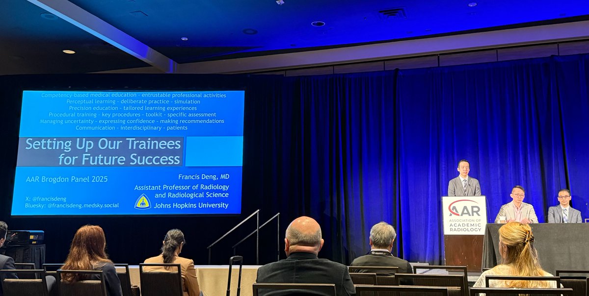 MonicaCheng_'s tweet image. Thought-provoking and insightful Brogdon panel presentations by Dr. Tessa Cook @asset25 and @francisdeng, on evolving educational and training paradigms in light of transformational technologies @aaradiol #AAR25 #AARad