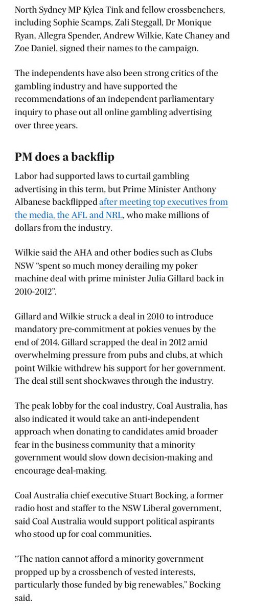 How the pokies + coal lobbies are conspiring to target seats, and subvert democracy for their own gains.

We knew they did it, but finally here’s the “Red-Blue strategy” smoking gun.