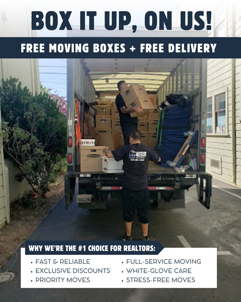 ClutchMoving's tweet image. Realtors, we’re making moves easier! 🚛 
 Free moving boxes + delivery for your clients—just perks.

📦  Lock yours in: calendly.com/clutchmovingco…

#FreeBoxes #RealtorHookup #SmoothMoves #GoToMovingPartner