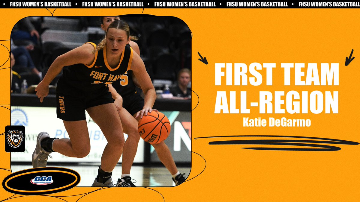 FHSUWBB's tweet image. For the second year in a row Katie DeGarmo has been named first team All-Central Region!

#DefendtheFort