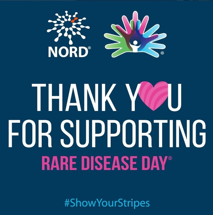 What an incredible #RareDiseaseDay! 💙🦓 You sent 7,000 letters to representatives, enrolled by the hundreds in the #LivingRareStudy, and helped raise over $90,000 for #NORD to continue providing assistance to #RareDisease patients and families.

From parachuting zebras to