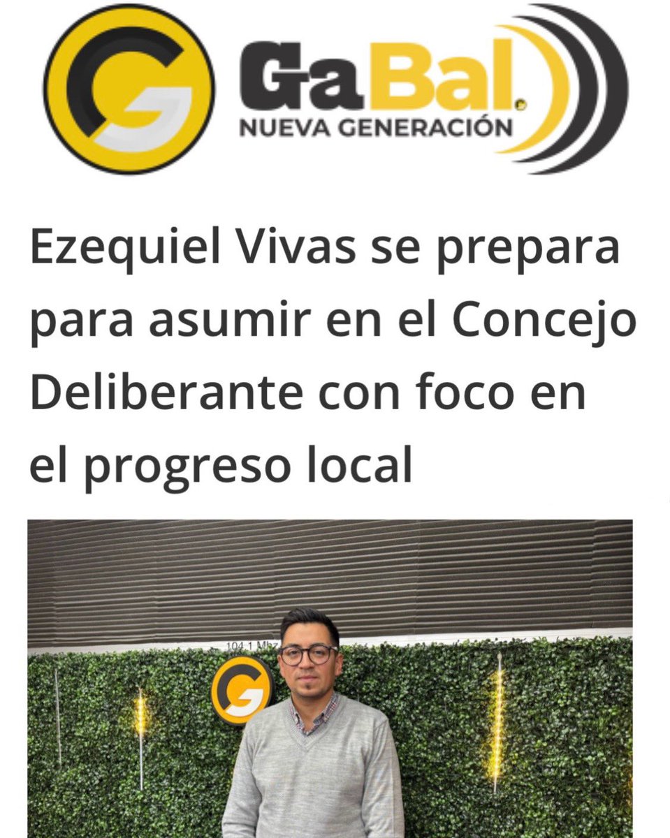 Desde Más Valores felicitamos a Ezequiel Vivas, quien asumirá en el Concejo Deliberante de Balcarce. Nos enorgullece que nuestro espacio siga formando líderes respetados, personas idóneas, íntegras y comprometidas con el bien común. ¡Éxitos en esta nueva etapa!