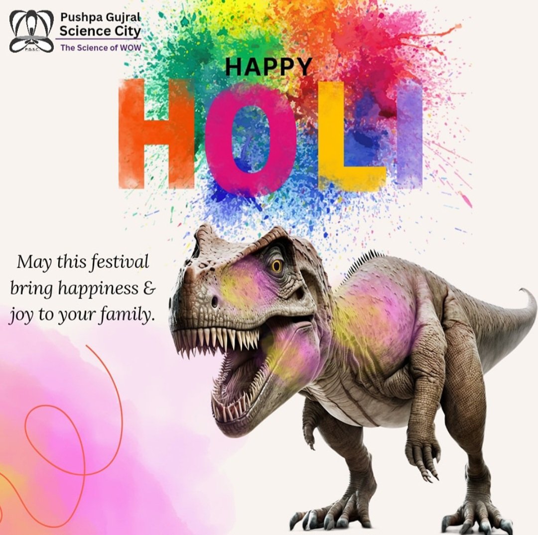 sciencecity_GoP's tweet photo. #PGSC wishes you a Happy Holi. May your day be filled with joy, creativity, and a splash of knowledge! Stay curious, stay colorful. Wishing you a safe and eco-friendly Holi https://t.co/tczUrO3XHf