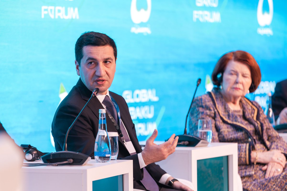 Nizami Ganjavi International Center - NGIC (@nizamiganjaviic) on Twitter photo PANEL 1: Geopolitical Shifts: Responsible Partnerships versus Rivalry
Speakers:
- <a href="/VairaVF/">Vaira Vike-Freiberga</a>, Co-Chair, NGIC; President of Latvia 1999-2007
- <a href="/HikmetHajiyev/">Hikmet Hajiyev</a>, Assistant to the President of the Republic of Azerbaijan, Head of the Department of Foreign Policy Affairs of the PANEL 1: Geopolitical Shifts: Responsible Partnerships versus Rivalry
Speakers:
- <a href="/VairaVF/">Vaira Vike-Freiberga</a>, Co-Chair, NGIC; President of Latvia 1999-2007
- <a href="/HikmetHajiyev/">Hikmet Hajiyev</a>, Assistant to the President of the Republic of Azerbaijan, Head of the Department of Foreign Policy Affairs of the