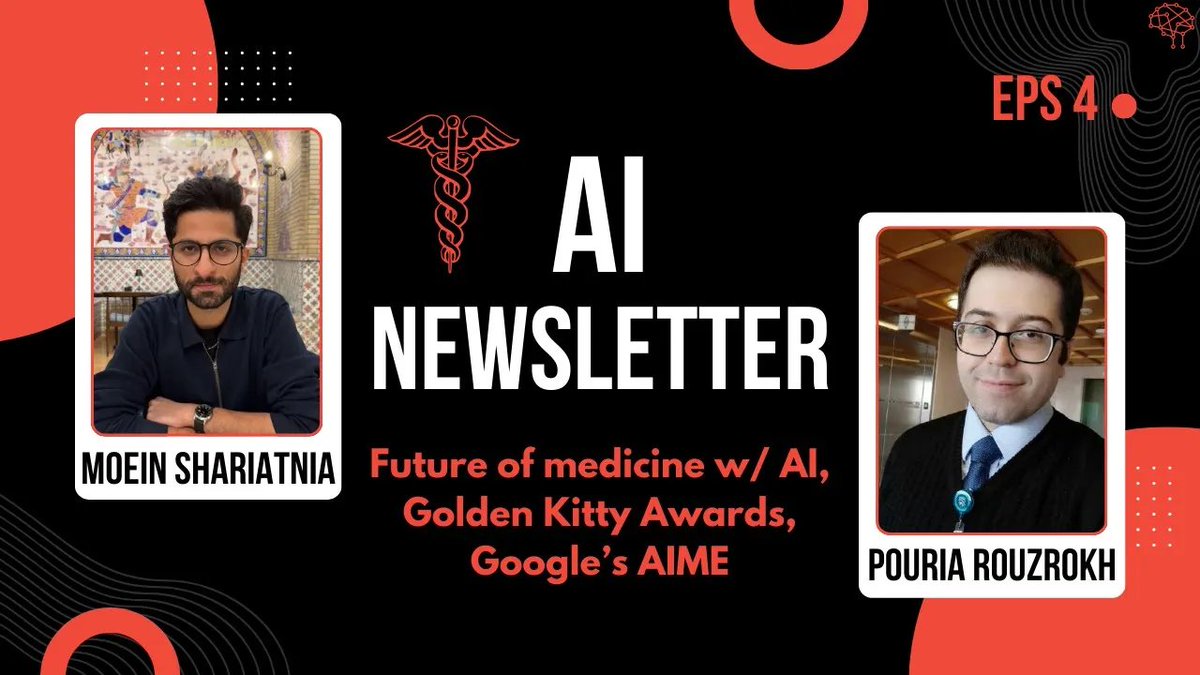 readingroomai's tweet image. 🎙️ Episode 4 of our AI Podcast is out!
In this episode, we discuss how AI is set to transform medicine, highlight the best AI apps of 2024 from @ProductHunt, explore the #AIME model from @Google, and share a wealth of papers and tools—as always!
youtu.be/uFenrX6VvzE