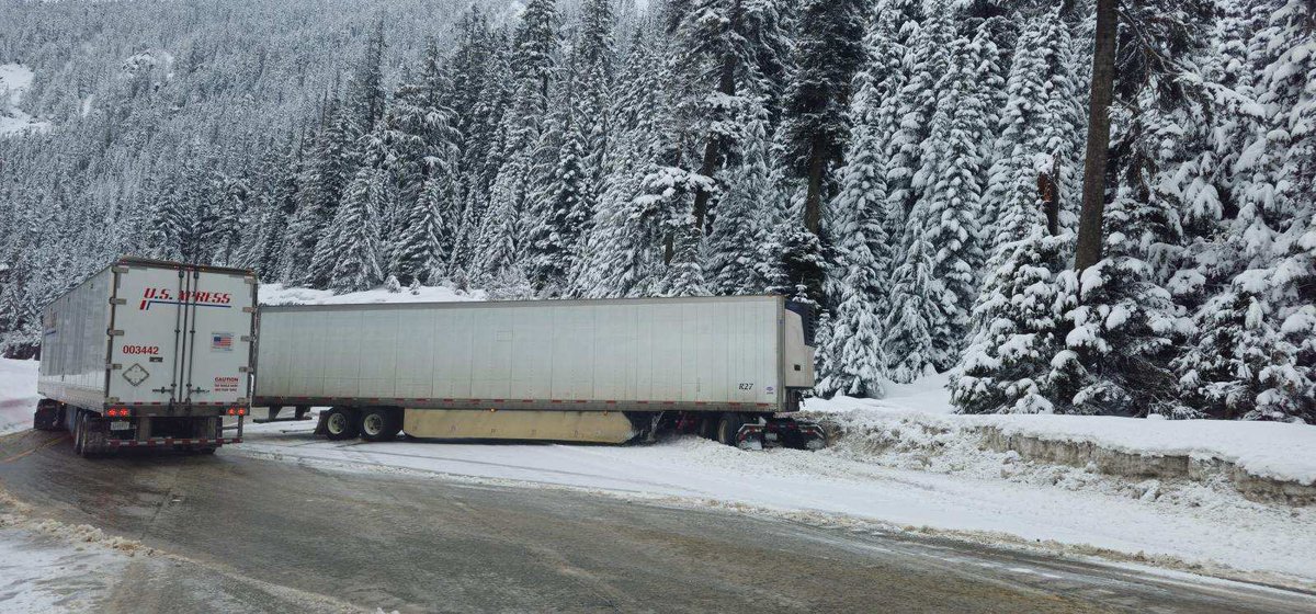 I-90 is closed both directions from North Bend to Ellensburg. This will be an extended closure. We are waiting for class C tow trucks to remove the crashed semi trucks.