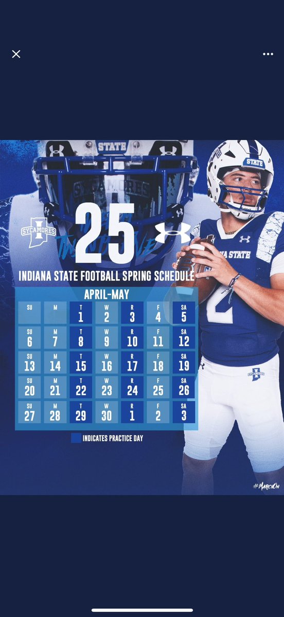 I will be at <a href="/IndianaStateFB/">Indiana State Football</a> April 1st!! Can’t wait to see the campus. 

<a href="/Coach_DElson/">David Elson</a> <a href="/CmalryMallory/">Curt Mallory</a> <a href="/EastCentralFB/">East Central Football</a> <a href="/Mr_Meiners/">Jake Meiners</a> <a href="/IndianaPreps/">Indiana Preps</a> <a href="/_STDUB/">STW</a>