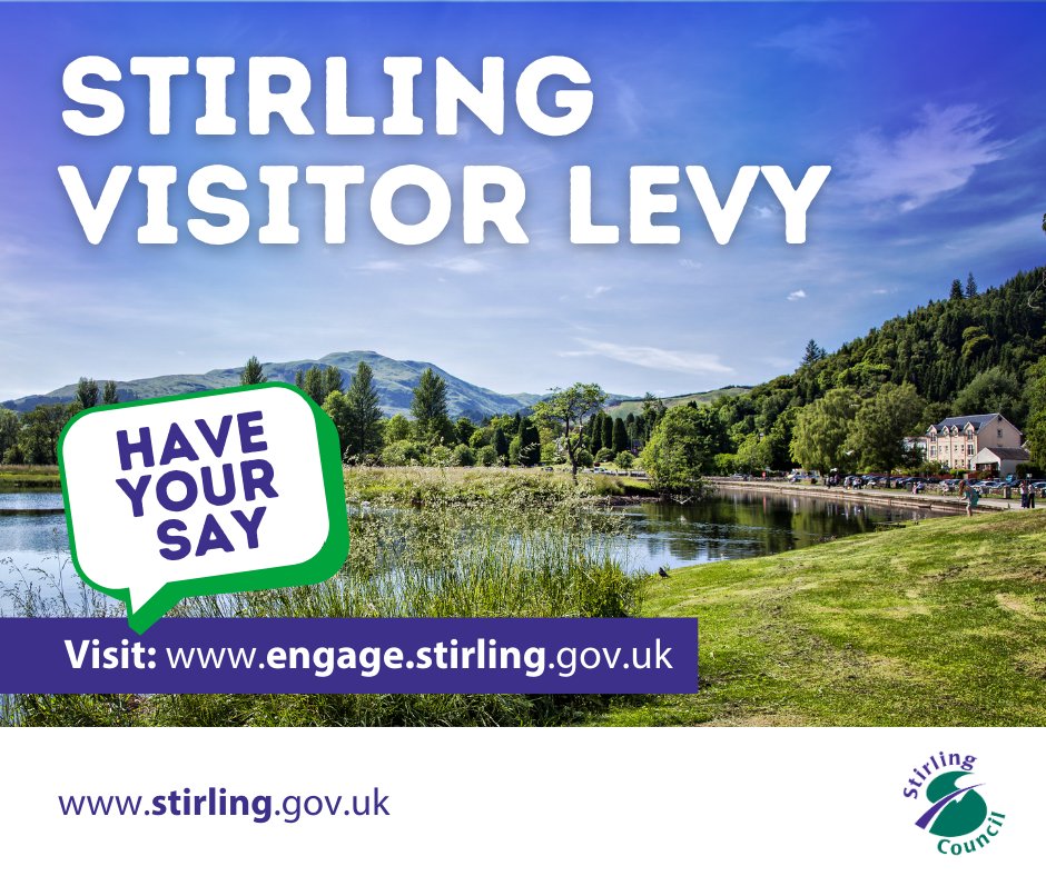 💬 The second drop-in session for businesses, tourism operators, residents and visitors to share their views on a draft visitor scheme for Stirling will take place tomorrow (Tuesday 18 March) at McLaren Hall in #Killin (11am-6pm).

The introduction of a levy scheme would see a