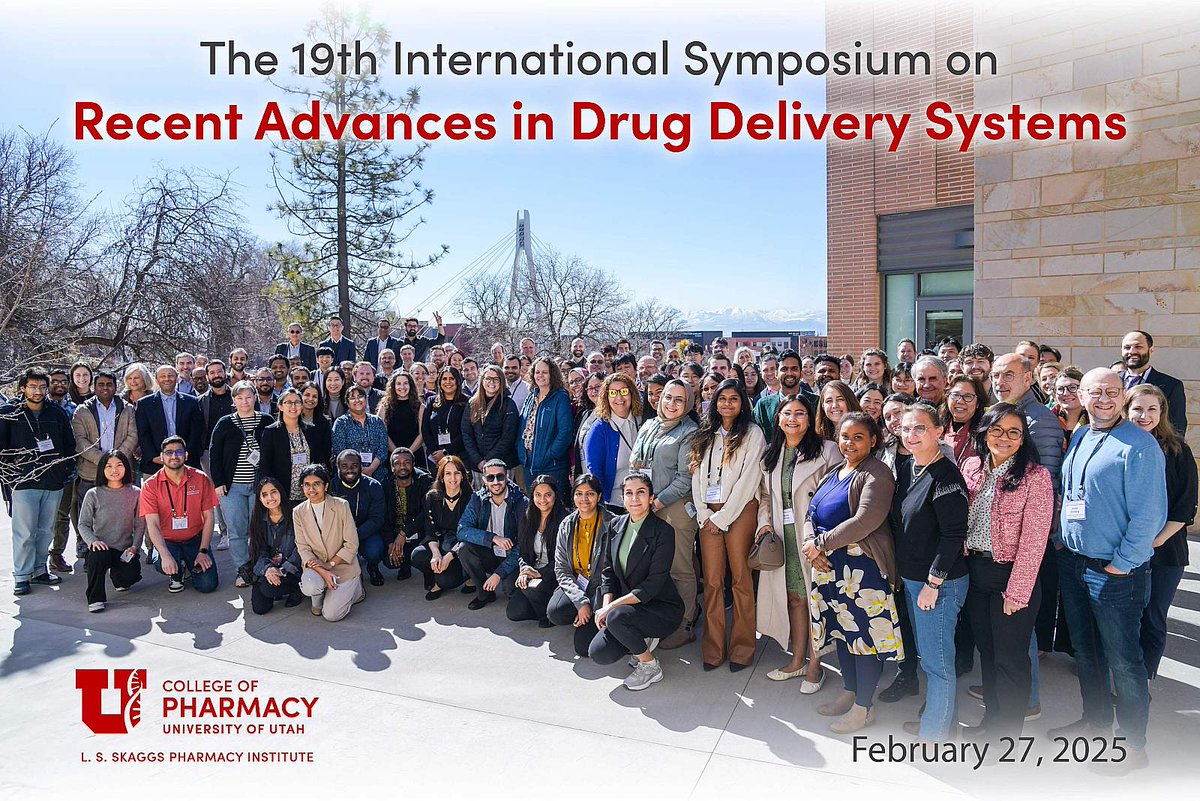 PHCEUutah's tweet image. The U of U Department of Molecular Pharmaceutics hosted the 19th International Symposium on Recent Advances in Drug Delivery Systems in February. The Symposium featured 28 speakers from 10 countries, all experts in their field.
t.ly/3obHm