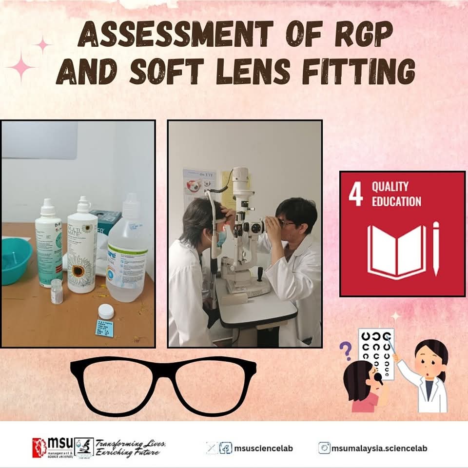 MSUsciencelab's tweet image. Fitting RGP lenses with confidence! 👁️👓

Students are gaining practical experience to deliver clear and comfortable vision for every patient. 

#learningexperience  
#LensFitting 
#OptometryEducation 
#SDG4QualityEducation 
#MSUScienceLab 
#msumalaysia 
#go2msu