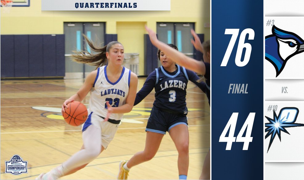 The Lady Jays soar to the Semifinals!

Minnesota West's strong performance sends them to the next round in the 2025 #NJCAABasketball DIII Women's Championship! 

💻njcaa.org/championships/…
📊njcaa.org/sports/wbkb/20…