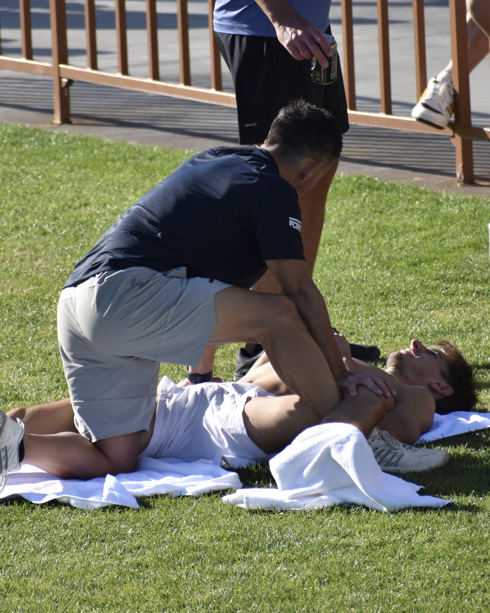afwu_slm's tweet photo. Matteo Arnaldi and physio 😛 https://t.co/FJ85DUePO2