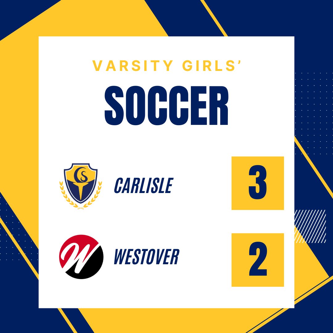 🏆⚽ Way to go, Lady Chiefs! ⚽🏆

Our Varsity Girls' Soccer team kicked off their season with a 3-2 victory over Westover tonight! Their next game is tomorrow at New Covenant!

#GoChiefs #Victory #LadyChiefs #SeasonOpenerWin #carlisleschool