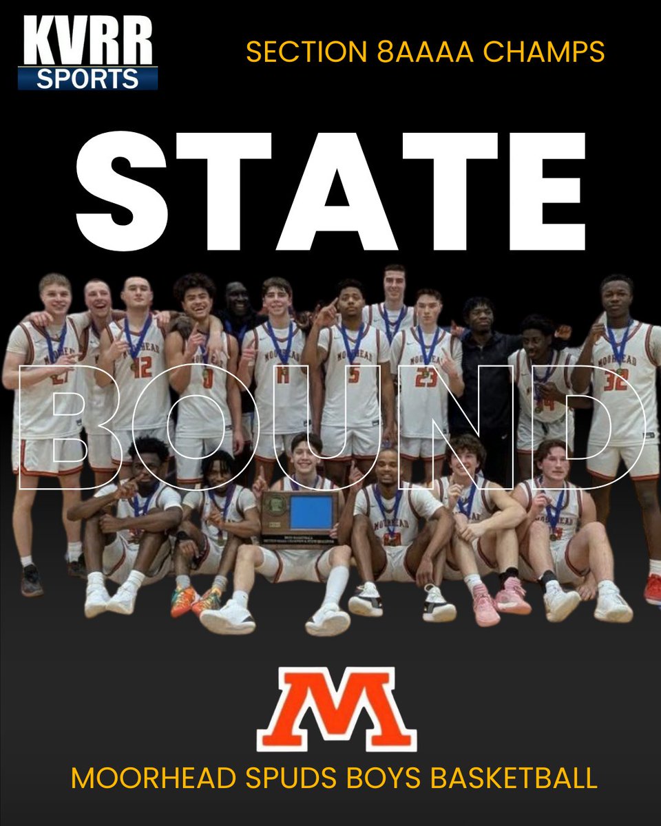 Ryan Bowlin (@rybo_2) on Twitter photo <a href="/MHDSpudBBall/">SpudBasketball</a> IS STATE BOUND! 59-58 OVER ST. MICHAEL ALBERTVILLE IN THE SECTION 8AAAA FINAL.
Photo: <a href="/Spuds_TV/">SpudsTV</a>
(<a href="/MHSSpuds/">Moorhead Spuds</a>/<a href="/spudsports/">Spud Sports</a>) <a href="/MHDSpudBBall/">SpudBasketball</a> IS STATE BOUND! 59-58 OVER ST. MICHAEL ALBERTVILLE IN THE SECTION 8AAAA FINAL.
Photo: <a href="/Spuds_TV/">SpudsTV</a>
(<a href="/MHSSpuds/">Moorhead Spuds</a>/<a href="/spudsports/">Spud Sports</a>)