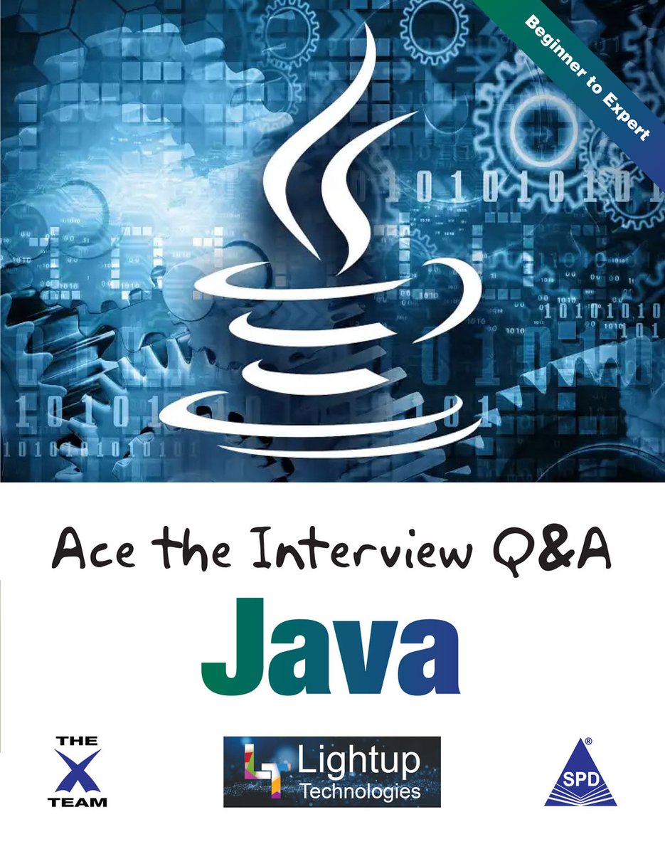 shroffpub's tweet image. New Arrival! Order now shroffpublishers.com/books/97893554…
Ace the Interview Q & A Java
By Lightup Technologies
Real-World Scenarios: Tackle 300+ interview questions with detailed answers and practical coding examples. #java
#javainterviewquestions #shroffpublishers
