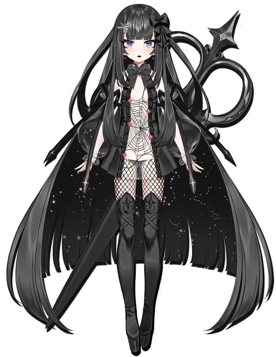 tango_bongo's tweet image. #amanogawashiina #shiillustration guess these tags are good to post this edit.
Made it a long time ago and remembered I still has it saved when Shiina mentioned a goth design on stream. People seemed to liked it.
