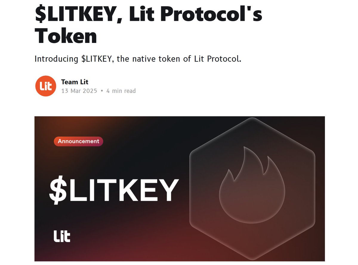 🔵 - MTC - "LITKEY: Il Nuovo Token di Lit Protocol e il Suo Impegno per la Sostenibilità"