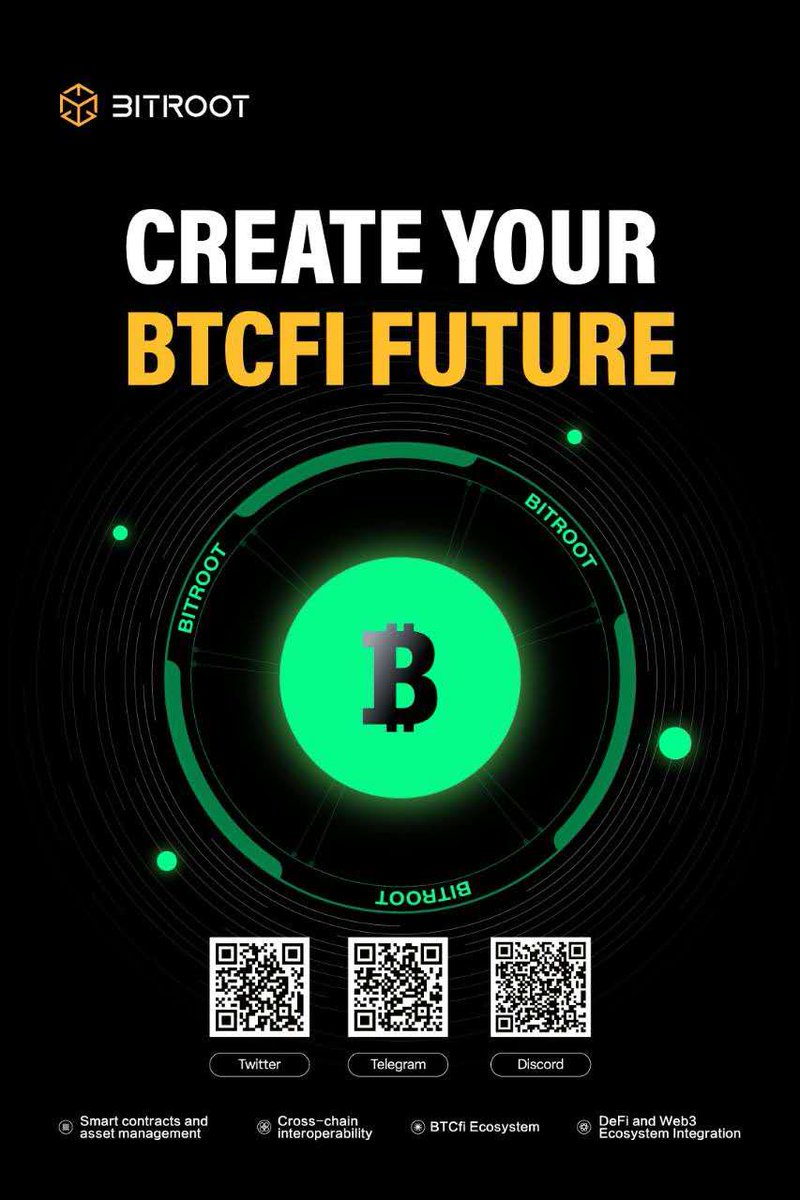 jrenee9's tweet photo. Bitroot will revitalize BTC ecology and become a booster for BTC ecological development. Welcome to join the Bitroot community and continue to contribute to BTC ecology together with us #BitrootV2 #Bitcoin 

@Bitroot_

@juanjose_brt

@Bitcoin https://t.co/Y5QESxHGid