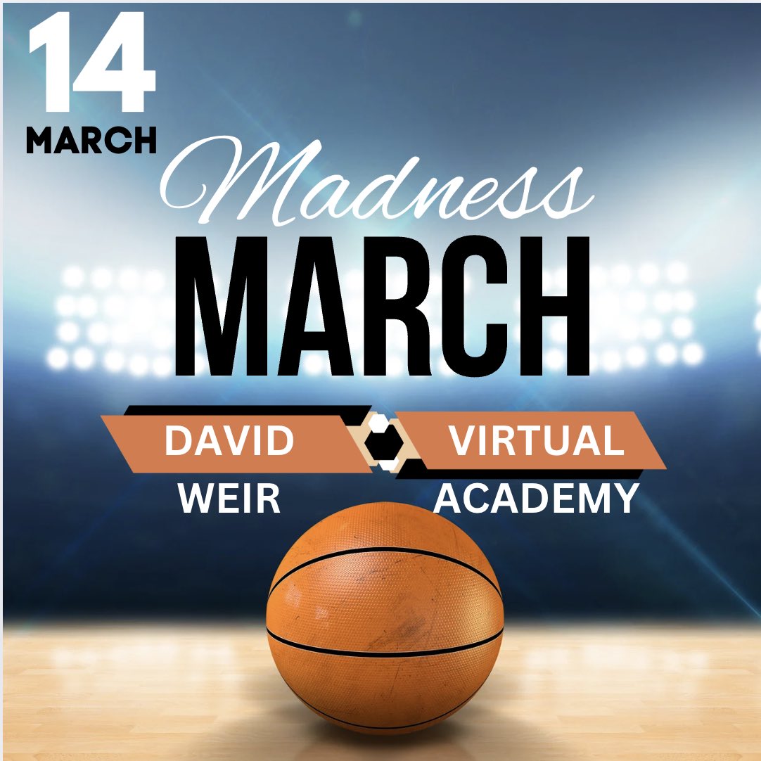This week we are in the Sweet 16 and competing against Virtual Academy! Come to school EVERYDAY to help us advance! #weirinittowin