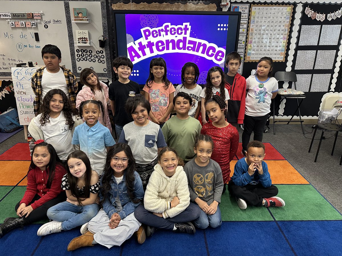 Miss de Vera’s class has Perfect Attendance today for the March Madness Attendance Challenge! #weirinittowin