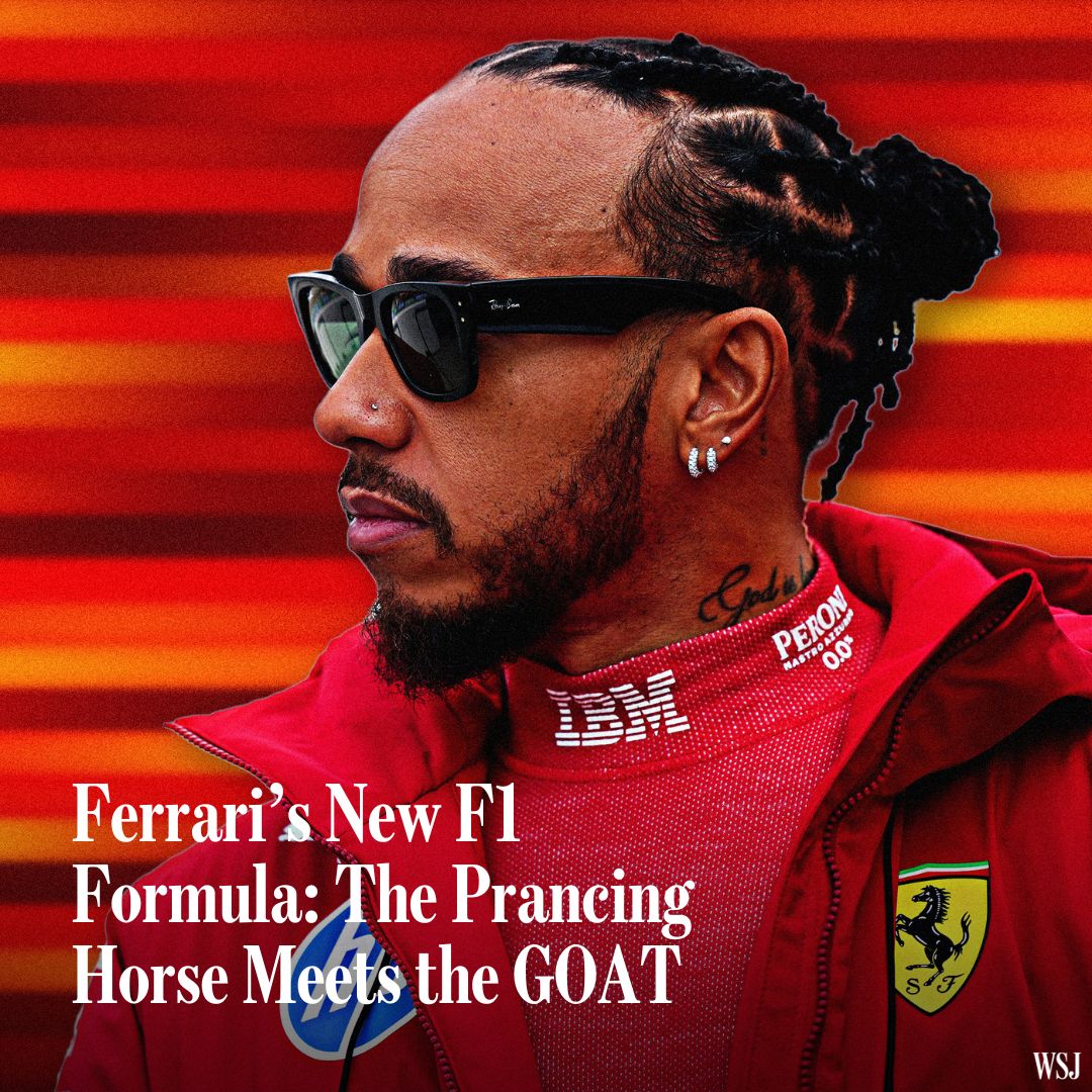 Lewis Hamilton driving the famous red car combines two of the most storied names in the sport. Can it deliver the 40-year-old driver one final championship? 🔗 on.wsj.com/4hvlbof