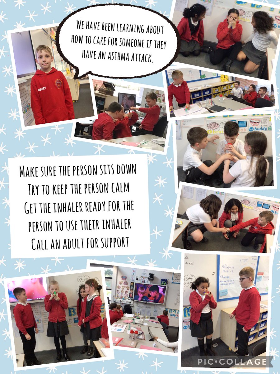 In PSHE this week, we found out about what can trigger an asthma attack and how to support someone.  We used role play to practise how we would support someone who was having an asthma attack in different scenarios.