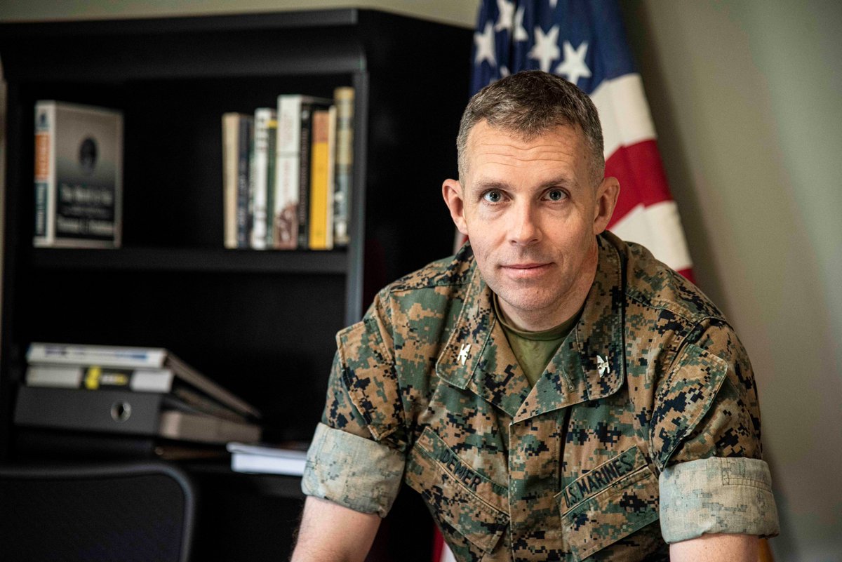 NPS_Monterey's tweet photo. “Education has been the very foundation of my success.” Marines assigned to NPS welcomed new service leadership with Col. Dana S. Demer taking the helm as NPS’ Senior @USMC Representative. @USNavy @NPSMarines  #leadership #mentorship 

Read more: https://t.co/dQn6GkqIiS https://t.co/mxYhBEcVKH
