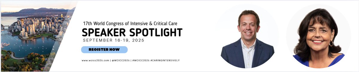World Congress of Intensive & Critical Care 2025 (@wcicc2025) on Twitter photo We are beyond excited to reveal that Dr. Bram Rochwerg and Ms. Kathleen Vollman will be joining us as speakers at the much-anticipated 17th World Congress of Intensive and Critical Care!
Register now!
wcicc2025.com/registration
<a href="/Bram_Rochwerg/">Bram Rochwerg</a> <a href="/kvollman1/">Kathleen Vollman</a>
#CCCS #WFICC #CSRT #CACCN We are beyond excited to reveal that Dr. Bram Rochwerg and Ms. Kathleen Vollman will be joining us as speakers at the much-anticipated 17th World Congress of Intensive and Critical Care!
Register now!
wcicc2025.com/registration
<a href="/Bram_Rochwerg/">Bram Rochwerg</a> <a href="/kvollman1/">Kathleen Vollman</a>
#CCCS #WFICC #CSRT #CACCN