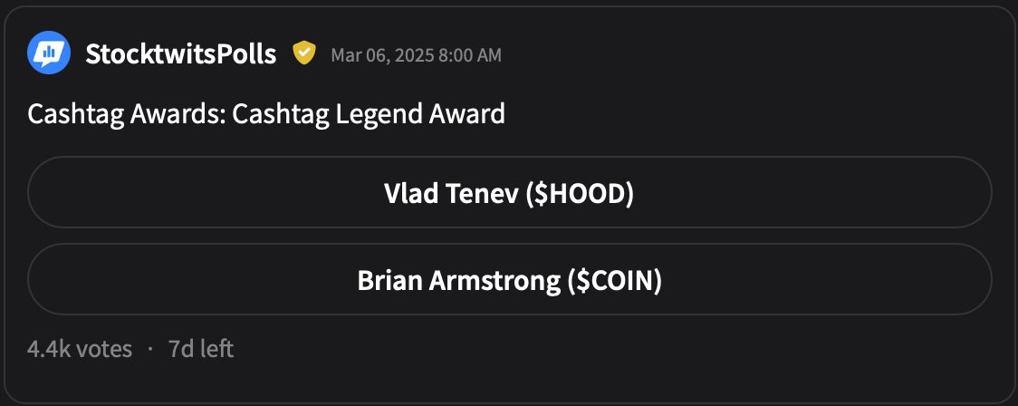 🦆"Chi sarà il Cashtag Legend? Vota il tuo favorito tra Vlad Tenev e Brian Armstrong!" 🏆