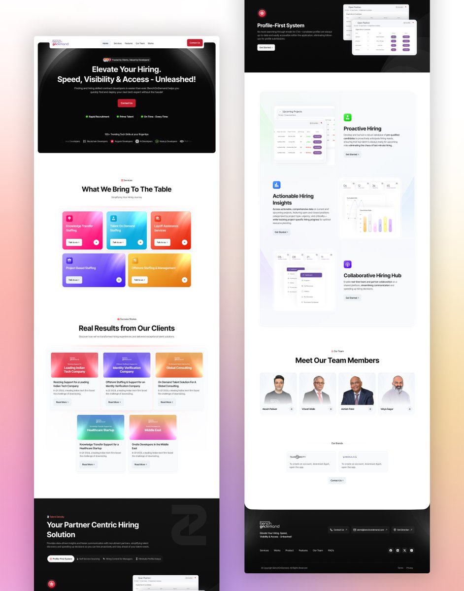Landing page completed for a hiring solutions company.

Designed for $1,500
