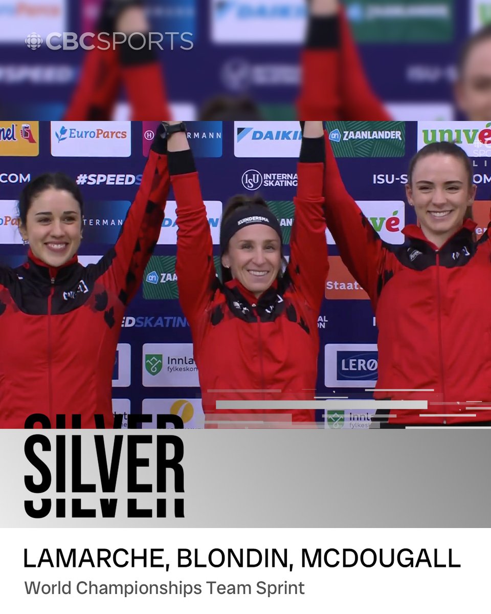 CBC Olympics (@cbcolympics) on Twitter photo Canadian women capture team sprint silver at speed skating worlds 🥈🇨🇦
WATCH: cbc.ca/player/play/vi… <a href="/SSC_PVC/">Speed Skating Canada | Patinage de Vitesse Canada</a> Canadian women capture team sprint silver at speed skating worlds 🥈🇨🇦
WATCH: cbc.ca/player/play/vi… <a href="/SSC_PVC/">Speed Skating Canada | Patinage de Vitesse Canada</a>