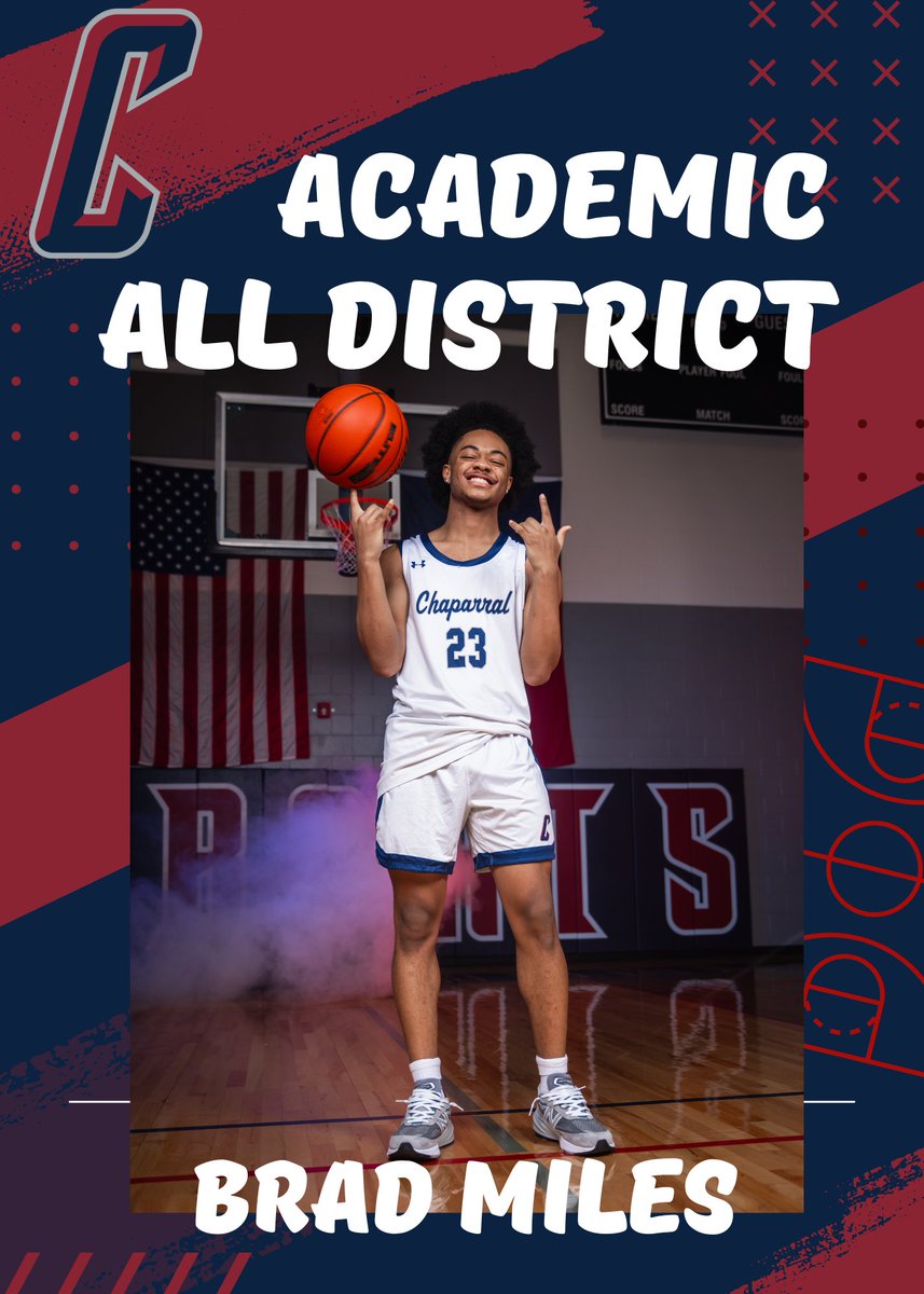 Congratulations to Brad Miles on making the Academic All District Team!