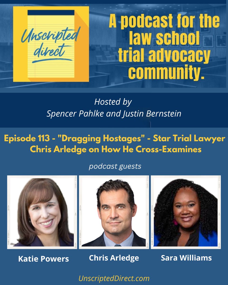 This week on the #podcast we interview Star Trial Lawyer Chris Arledge. Coming off his most recent eight-figure verdict, he explains how he cross-examines differently than most... plus AAJ Predictions Recap with Katie Powers + Sara Williams plus much more! buzzsprout.com/1834655/episod…