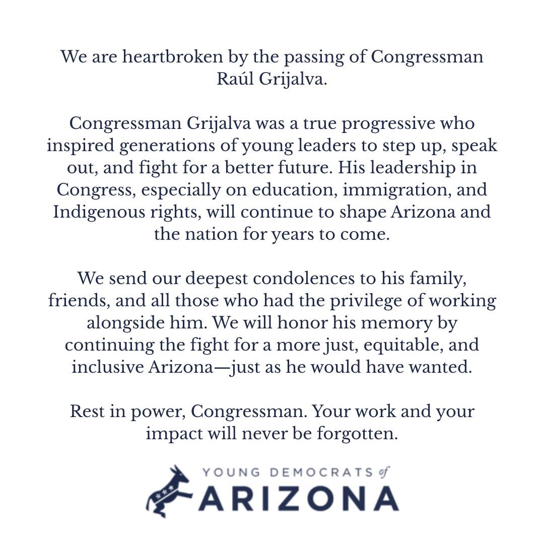 Rest in power, Congressman Grijalva.